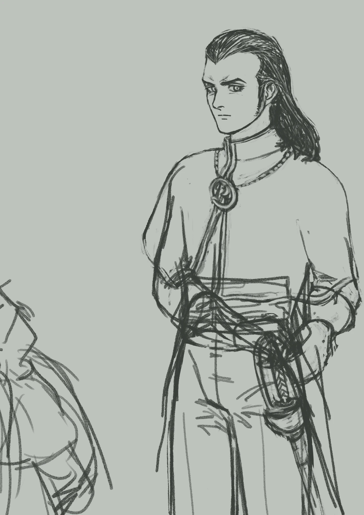 長髪の剣士