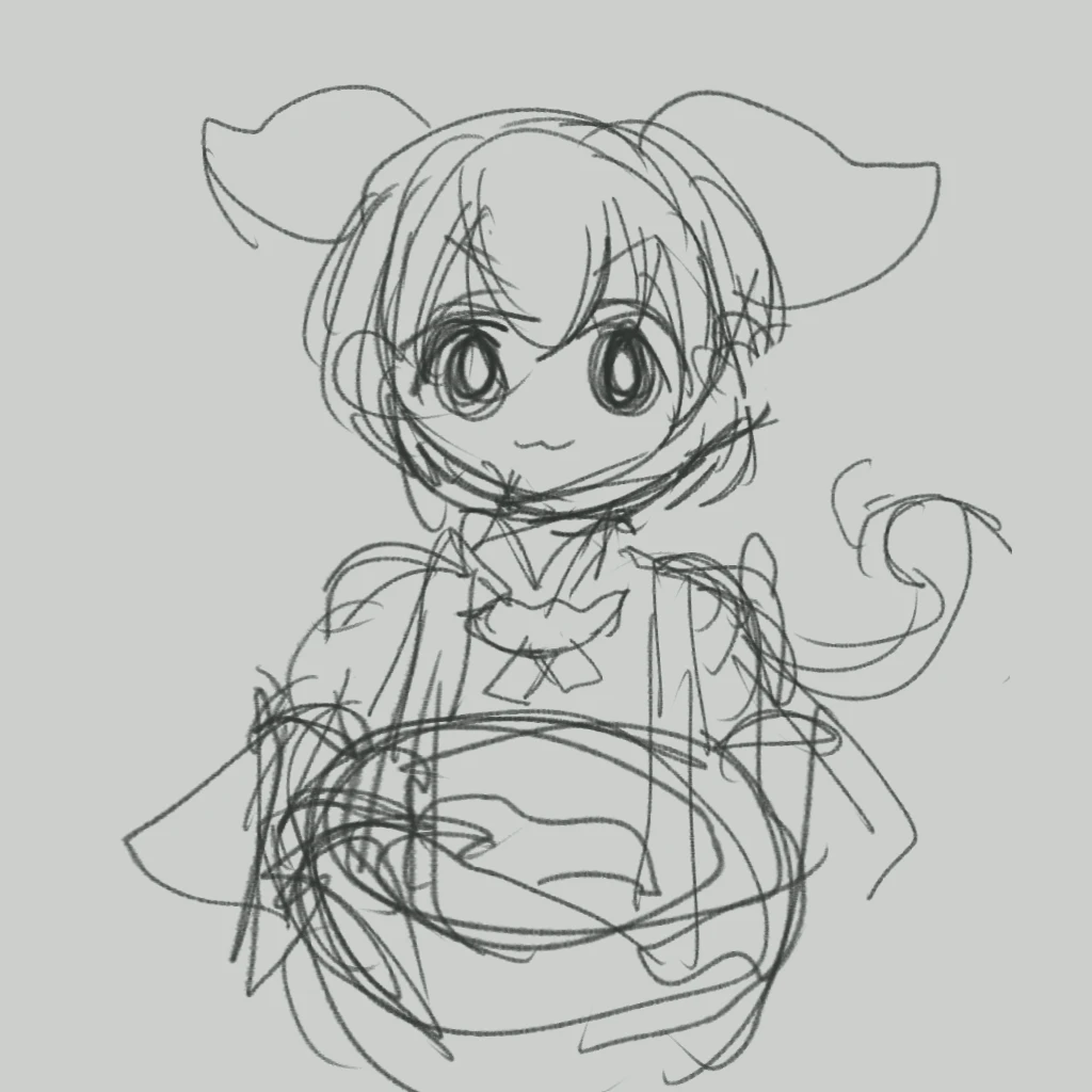 たれ耳の少女