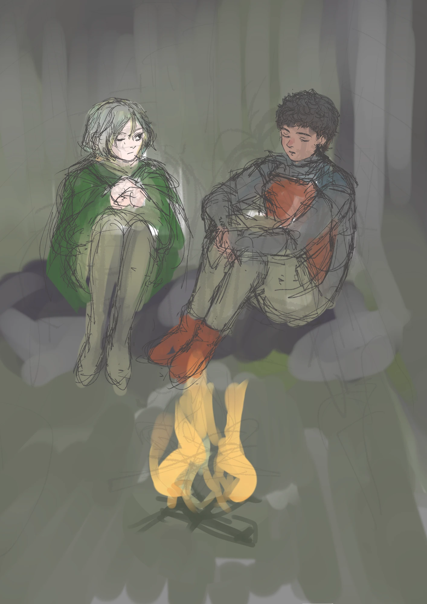 焚き火の夜