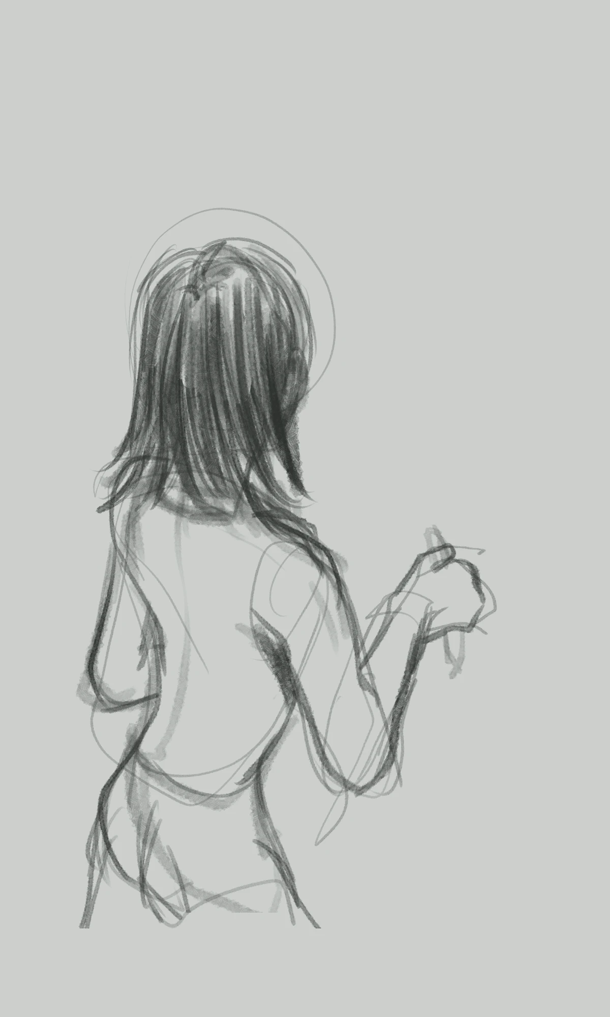 後ろ姿の少女