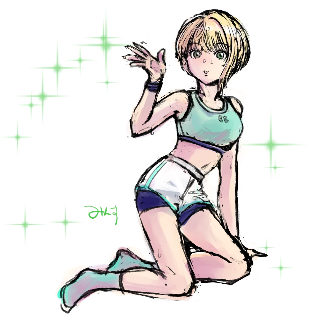 スポーツウェアの少女